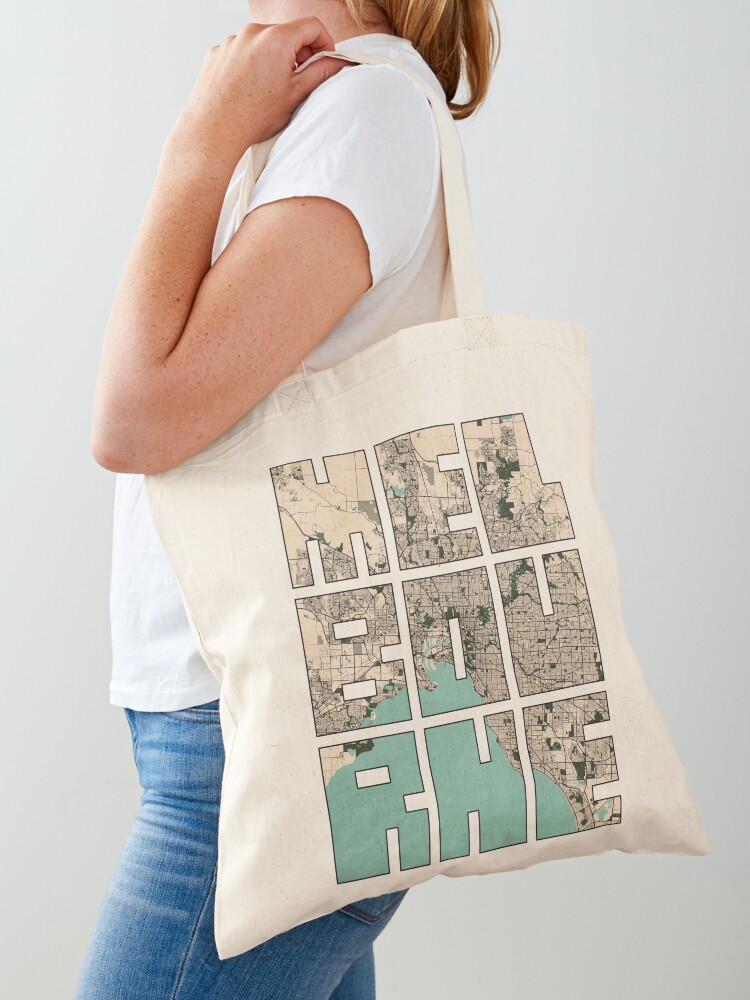Women Bags Australia - Melbourne stadsplattegrond van Australië - Vintage