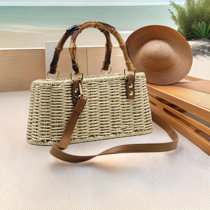 Women Bags Branded Sale - Effenkleurige schoudertassen van stof met koord,