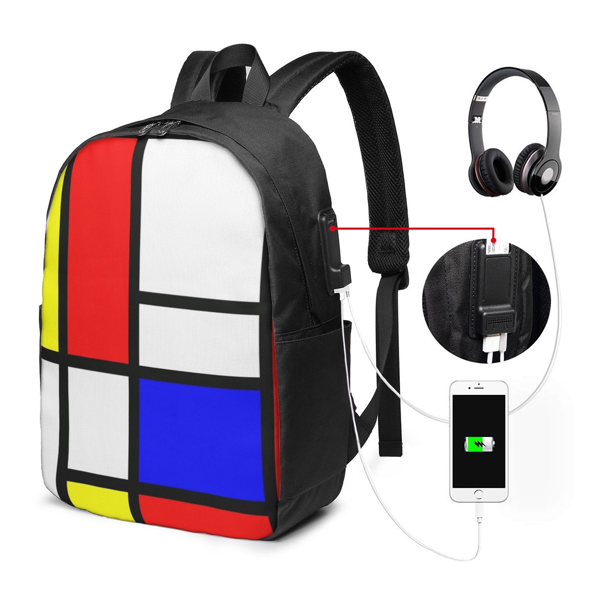 Piet Mondriaan Compositie Rugz - Women Bags For Women recensie en prijs