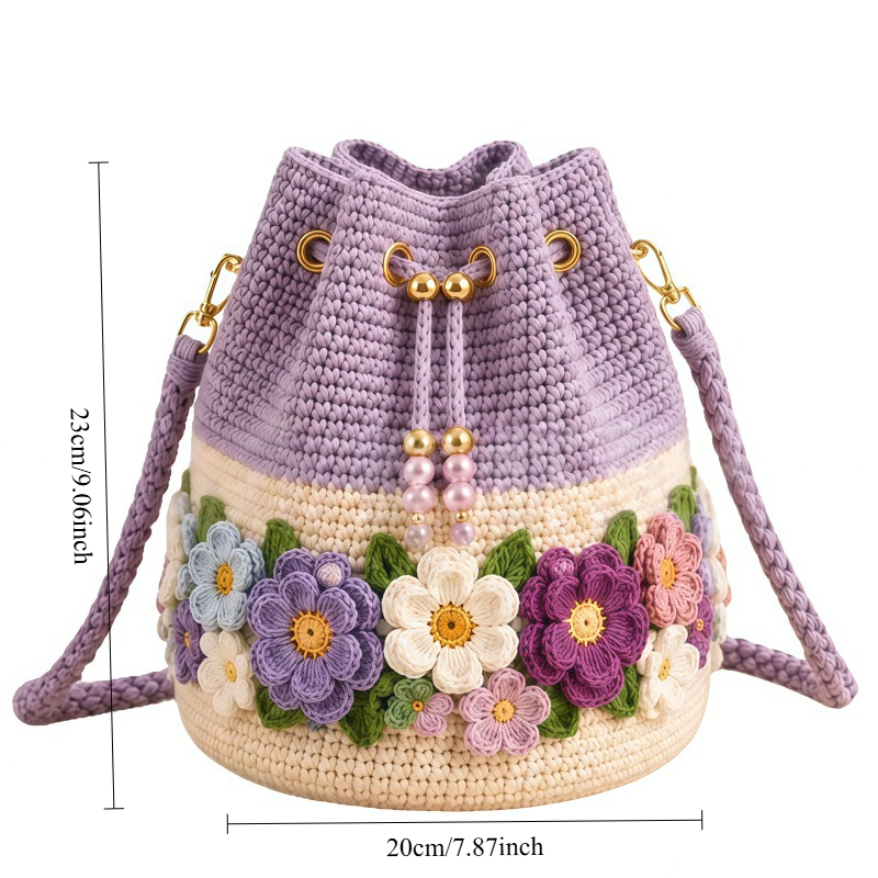 Handgemaakte gehaakte bucket b - Crochet Market Bag recensie en prijs