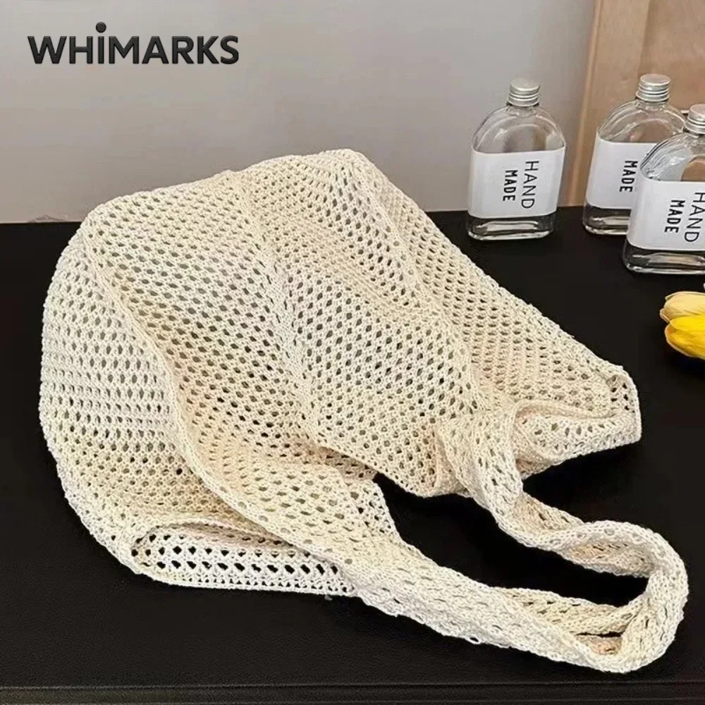 WHIMARKS Dames Geweven Schoude - Crochet Market Bag recensie en prijs