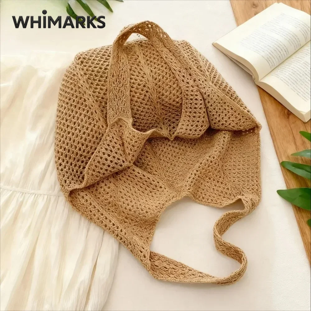 WHIMARKS Dames Geweven Schoude - Crochet Market Bag recensie en prijs