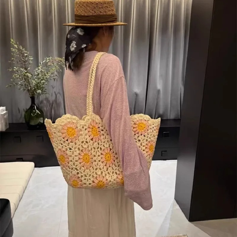 Vintage bloemen handgemaakte b - Crochet Market Bag recensie en prijs