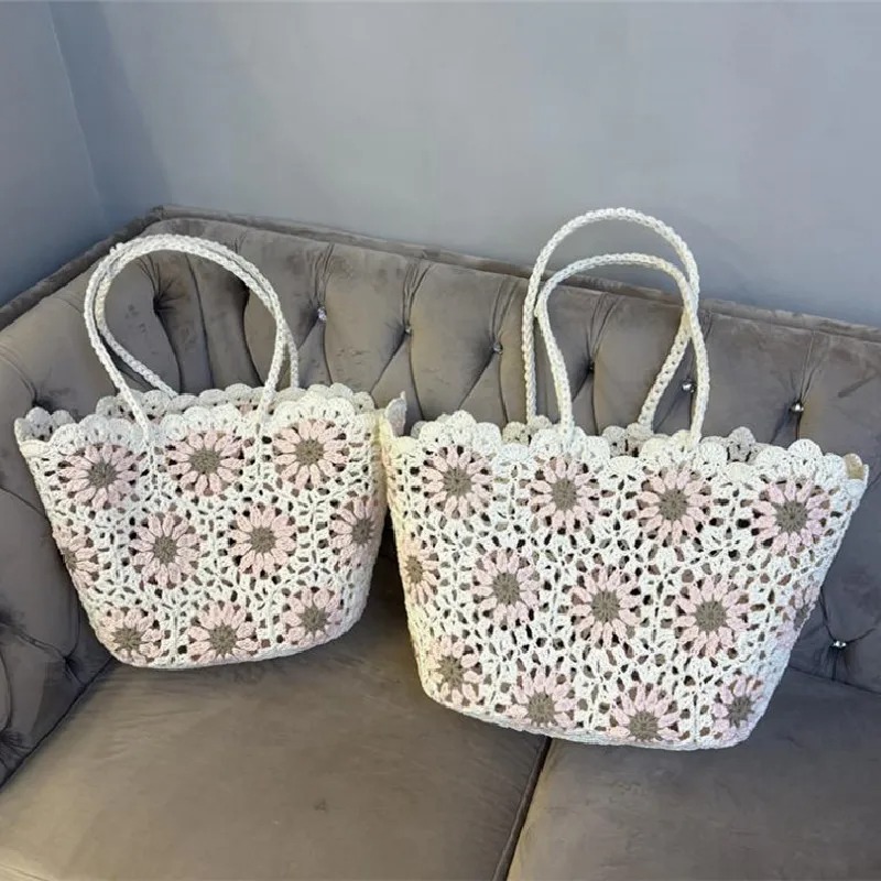 Vintage bloemen handgemaakte b - Crochet Market Bag recensie en prijs