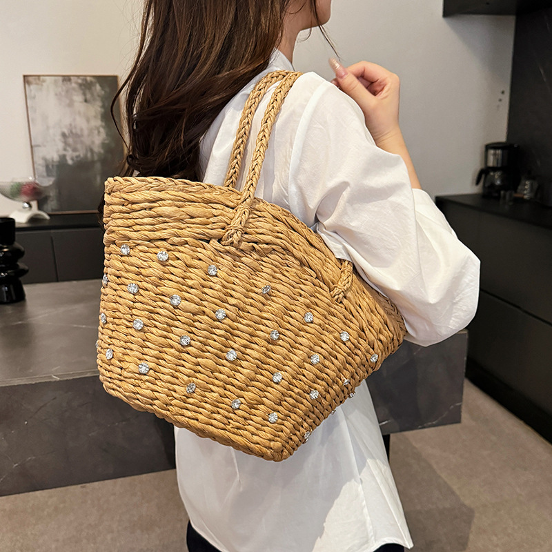 Stro Geweven Diamant Hoge Kwal - Women Bags Branded Sale recensie en prijs