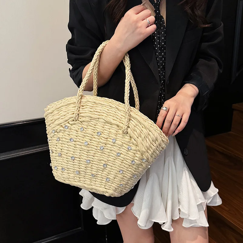 Stro Geweven Diamant Hoge Kwal - Women Bags Branded Sale recensie en prijs