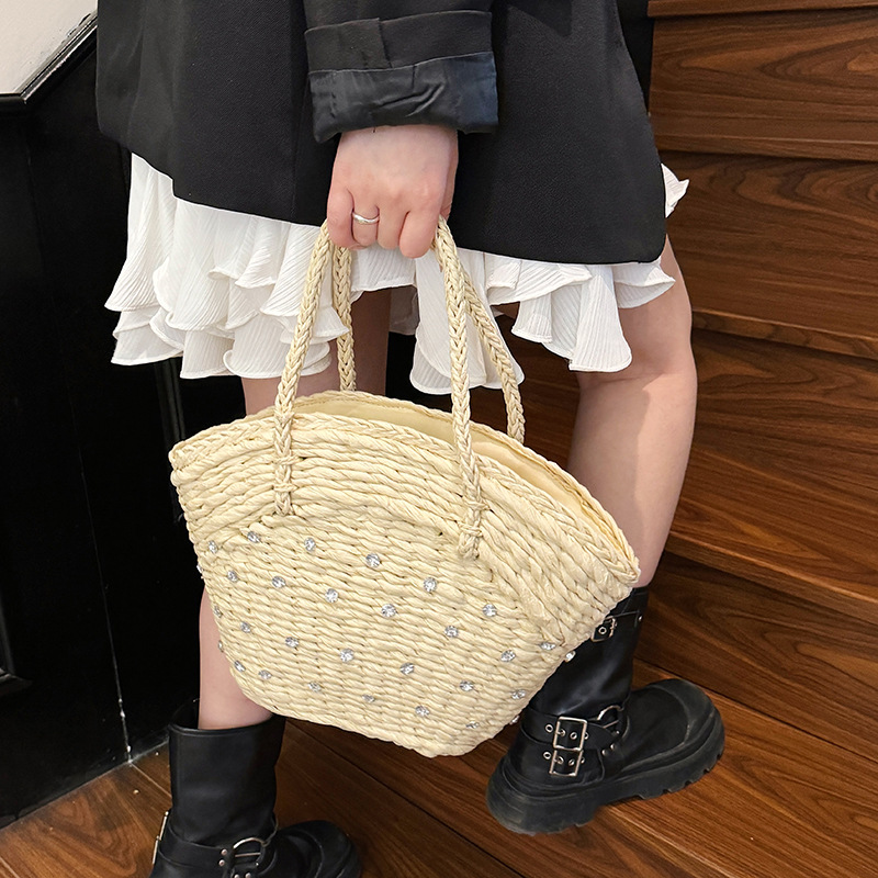 Stro Geweven Diamant Hoge Kwal - Women Bags Branded Sale recensie en prijs