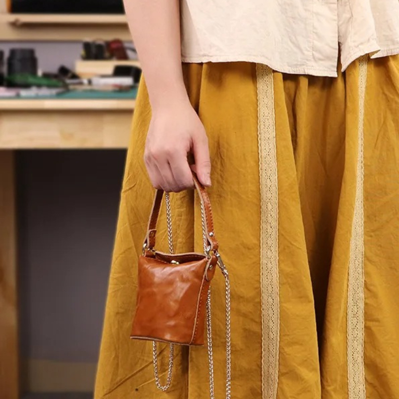 Mini-emmertas van oliewasleer  - Women'S Bags Top 10 recensie en prijs