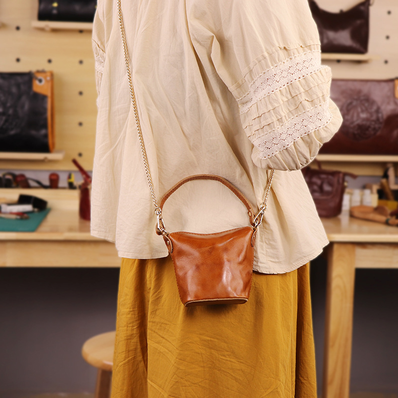 Mini-emmertas van oliewasleer  - Women'S Bags Top 10 recensie en prijs
